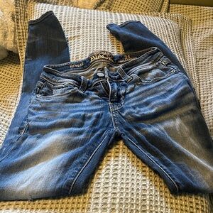 Buckle Dark Blue Skinny Jeans